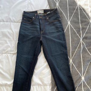 Everlane Curvy Way High Skinny Jean in Authentic Blue, Size 29